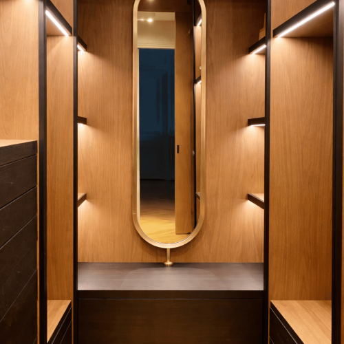Miroir dressing cadre laiton brossé